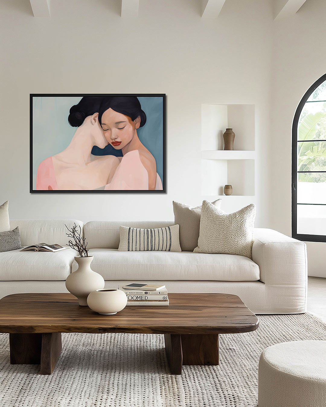Intieme omhelzing – wanddecoratie in interieur