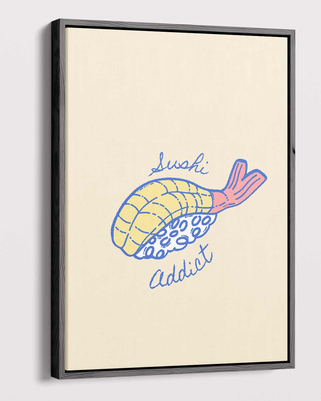 Sushi Addict Illustratie – modern portret kunstwerk van WallArtistic