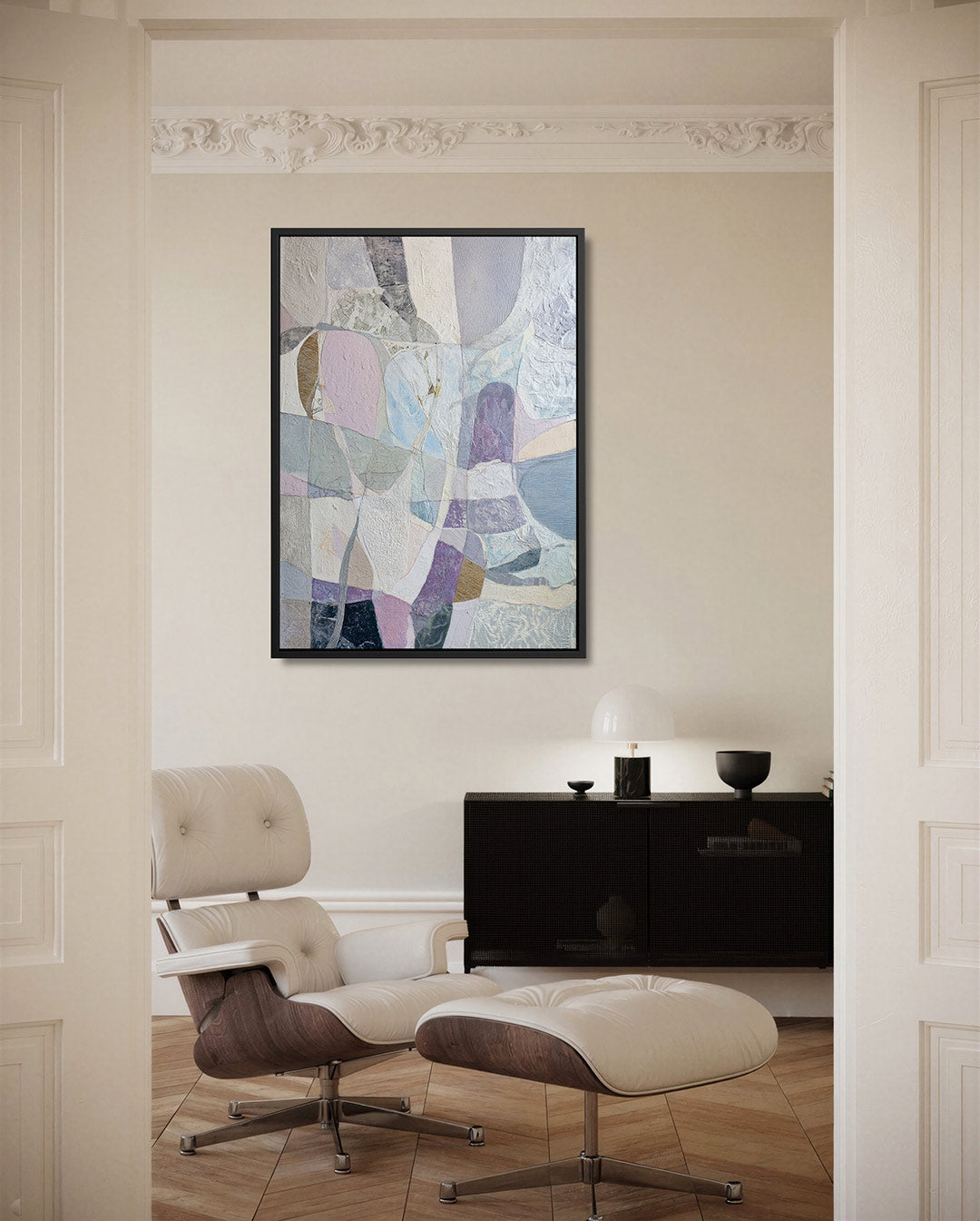 Organische vormen compositie – moderne staande wandkunst