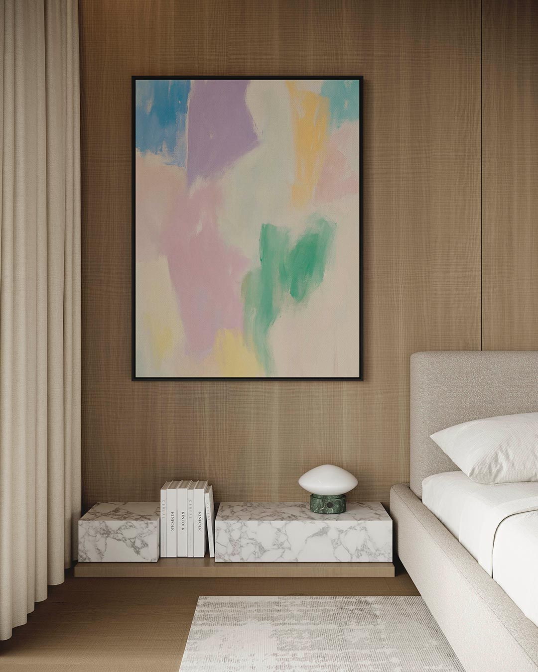 Kleurrijke vegen – staand wanddecoratie kunstwerk