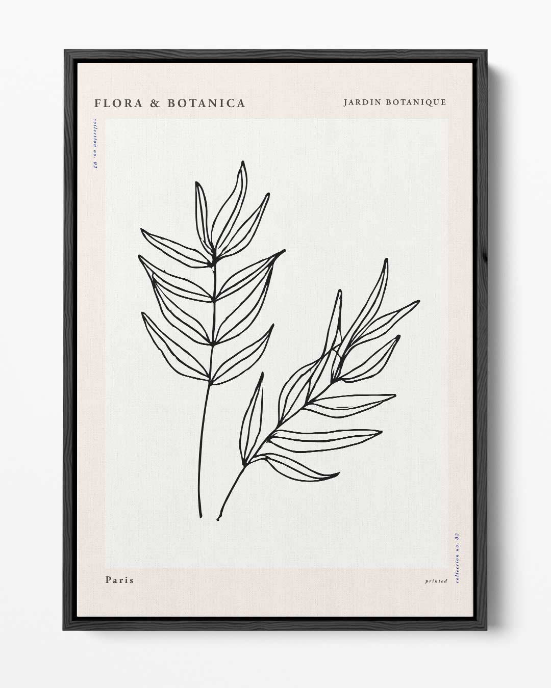Botanische Lijntekening Poster – portret kunstwerk als wanddecoratie