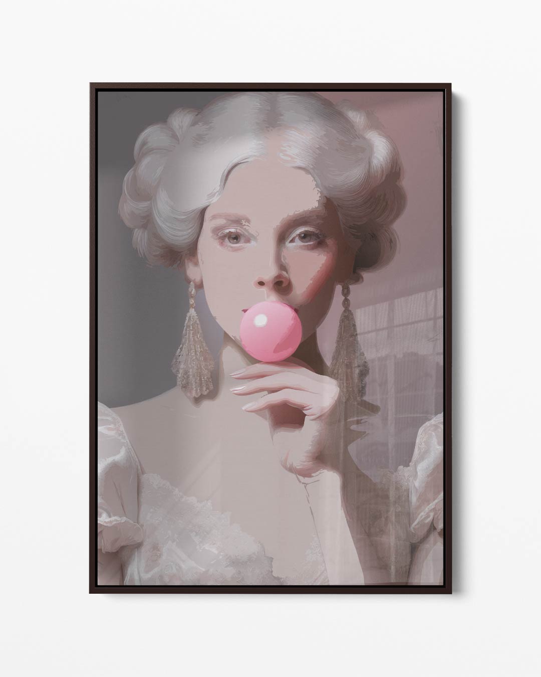 Moderne Marie Antoinette – portret kunstwerk als wanddecoratie