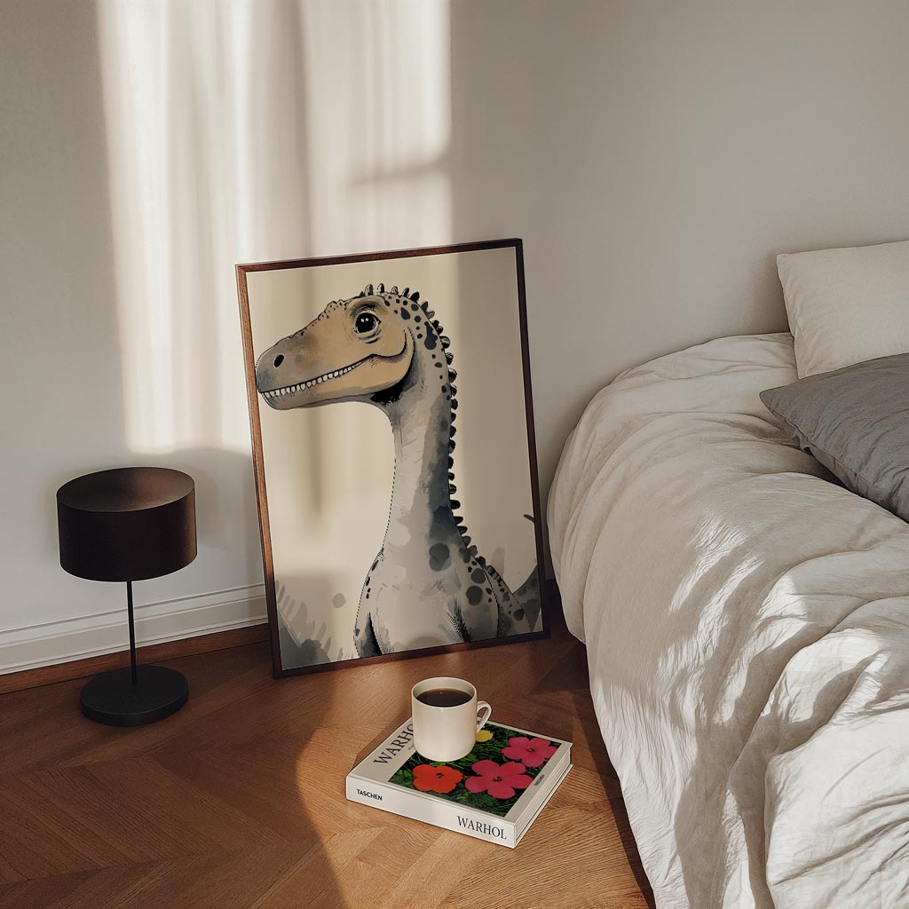 Schattige Dinosaur – staande kinderkamer wanddecoratie van WallArtistic