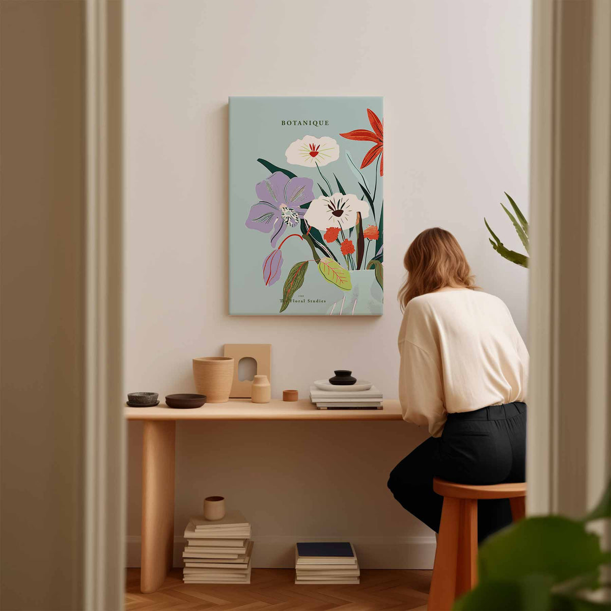 Bloemenpracht in Pastel – plexiglas wanddecoratie in portret formaat