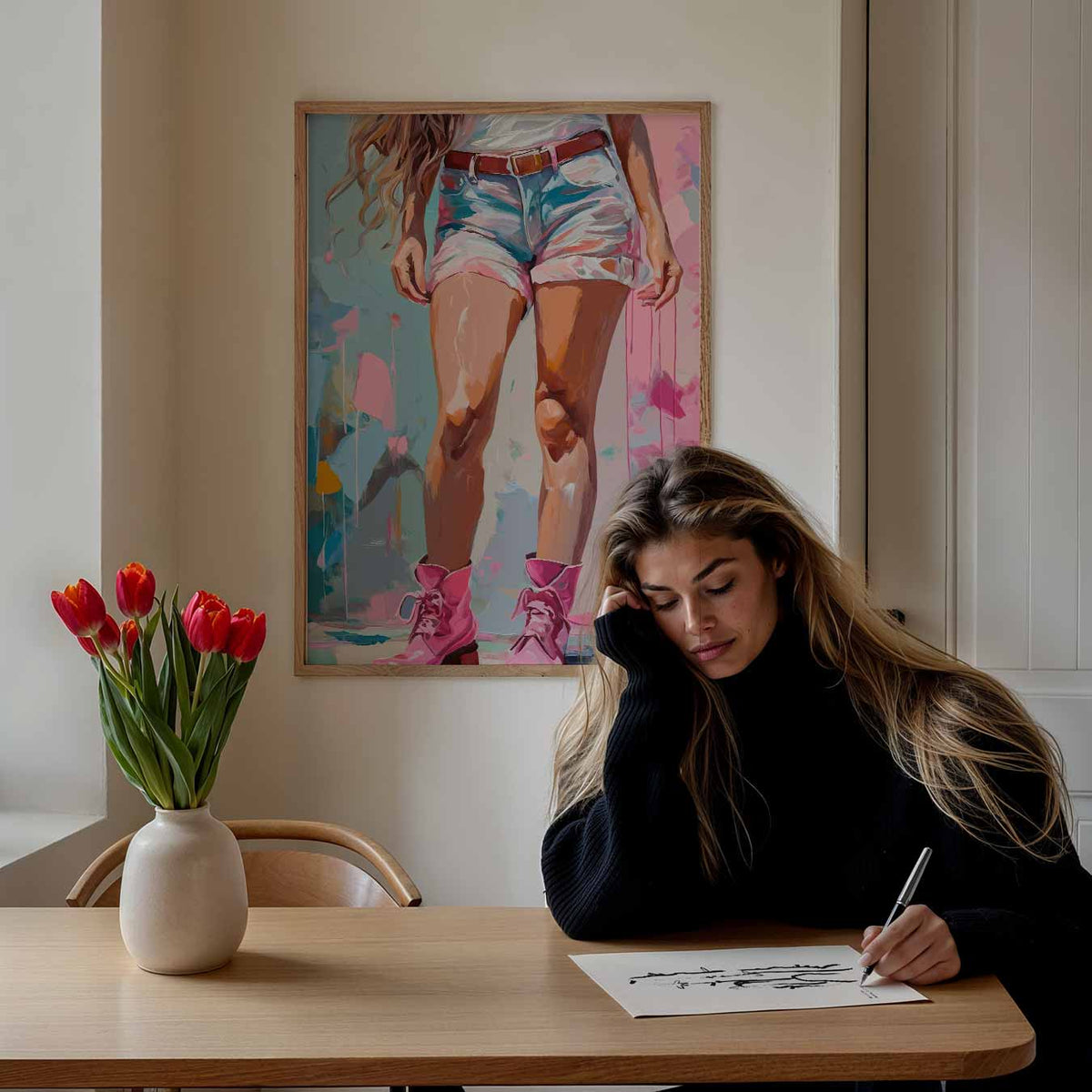 Stijlvolle Zomer Vibes – paasposter in staand formaat