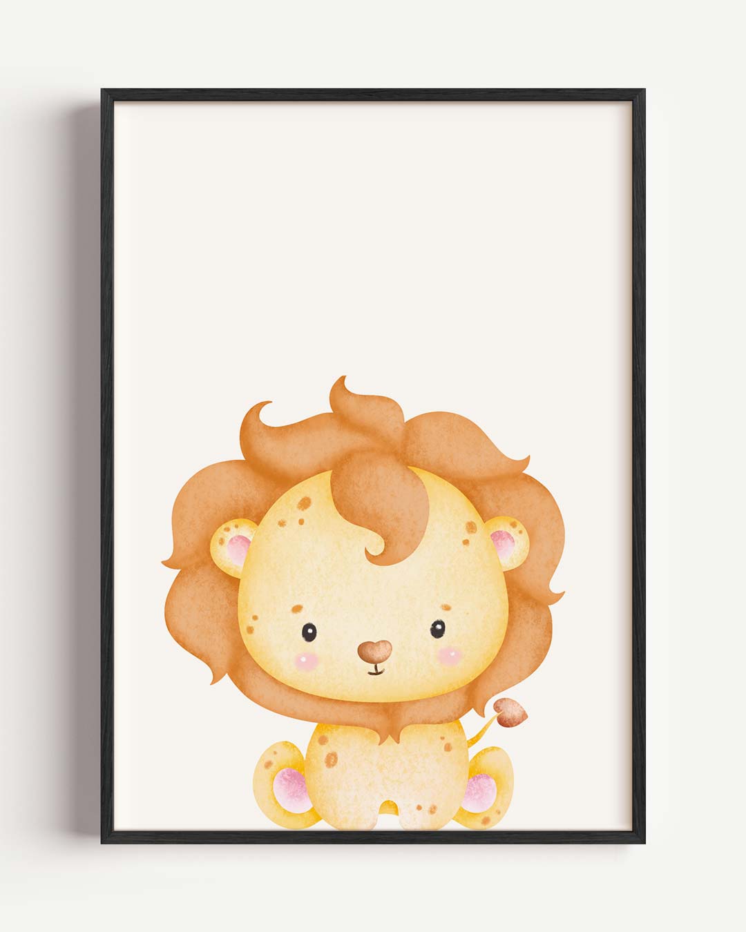 Schattige Leeuwen – kids portret poster als wanddecoratie