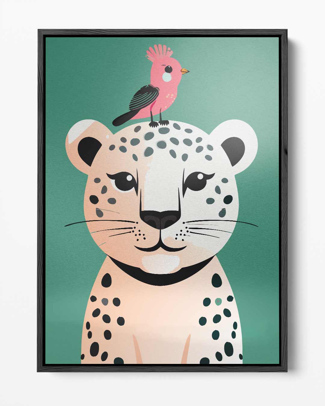 Vrolijke Vrienden in de Jungle – portret kunstwerk als wanddecoratie
