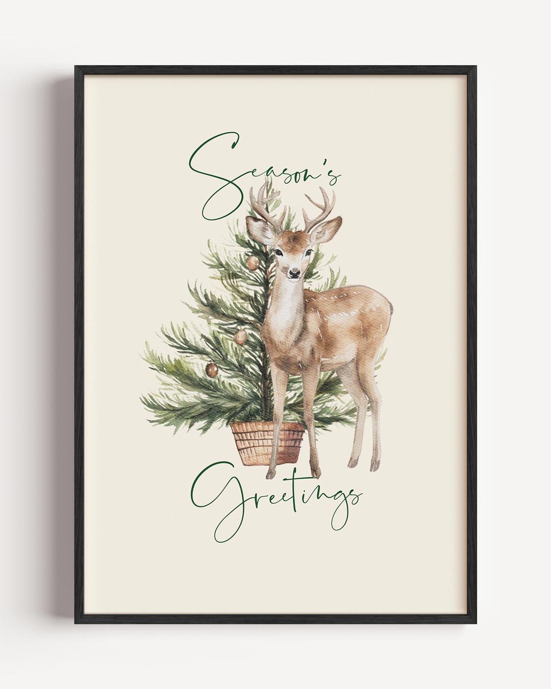 Warme Wintergroet – kerst portret poster als wanddecoratie