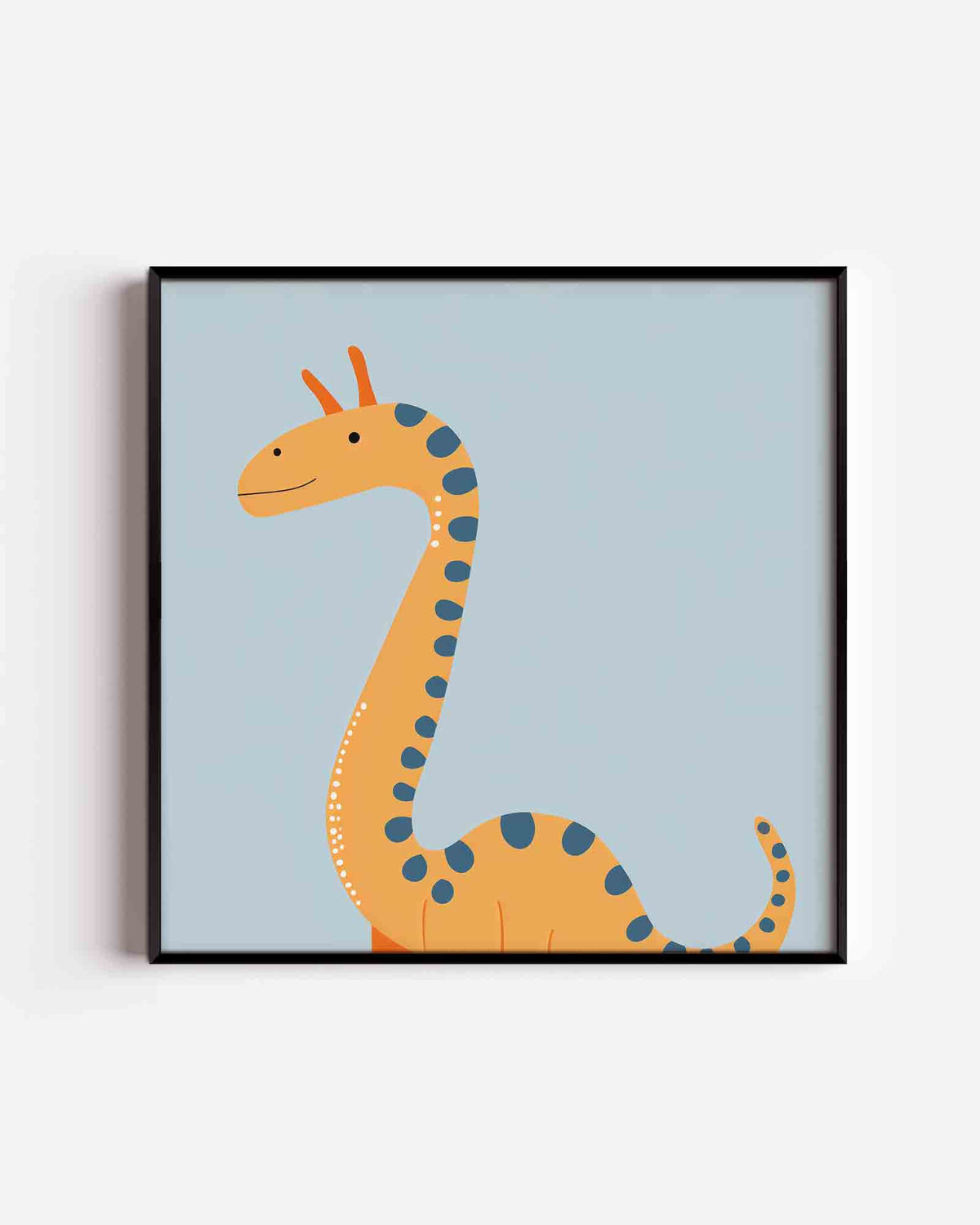 Dinosaurus illustratie – vierkante kinderposter als wanddecoratie
