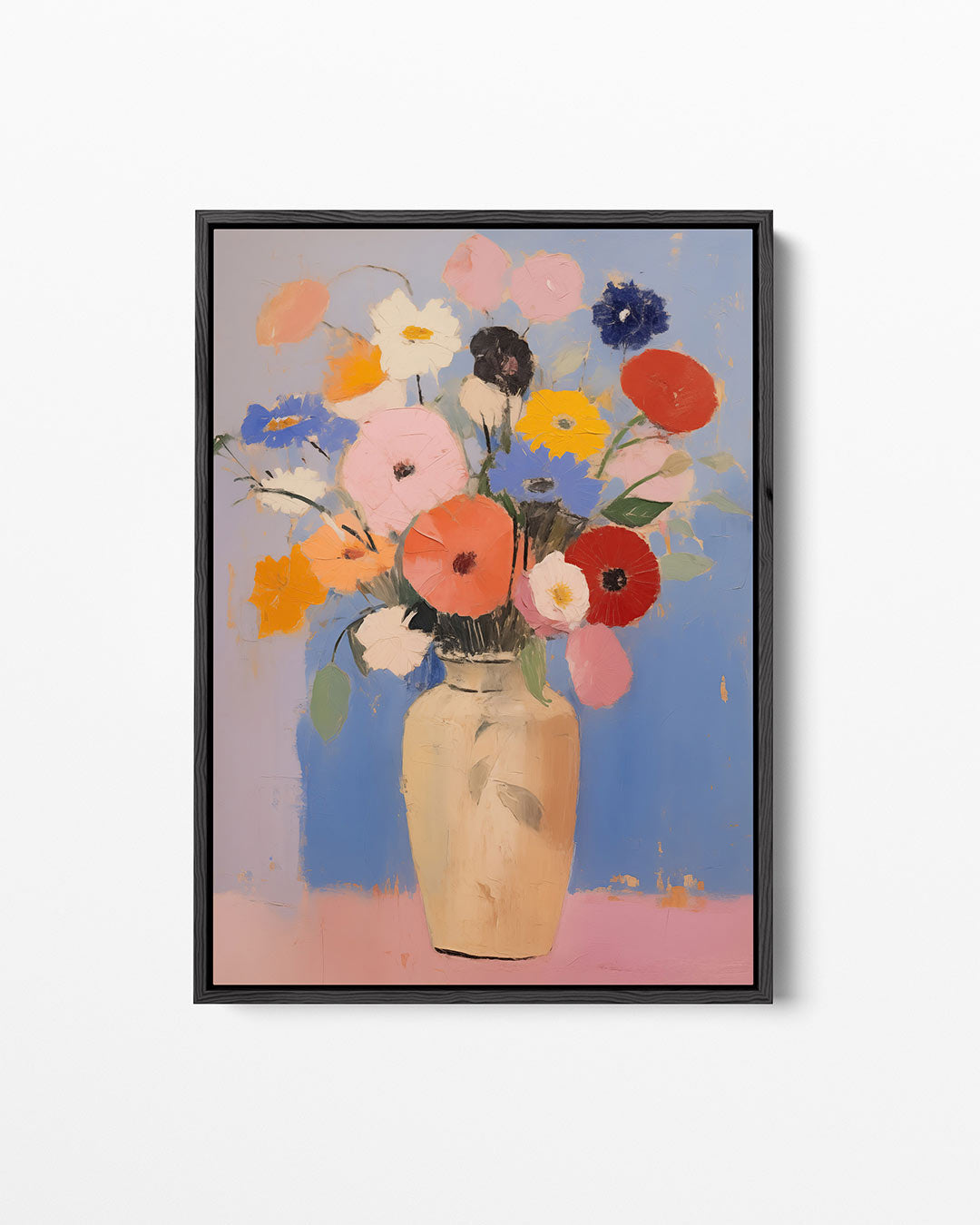 Bloemen in vaas – staand wanddecoratie kunstwerk
