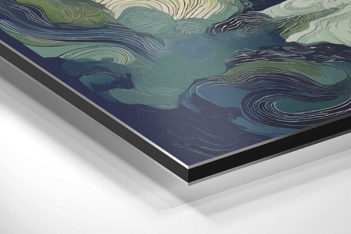 Mystieke Waterval in Bossen – canvas kunstwerk als wanddecoratie