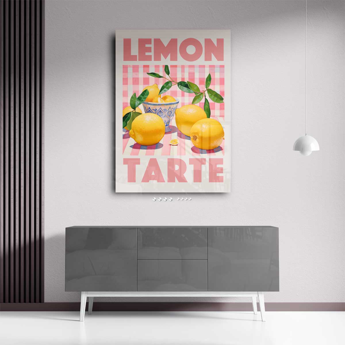Citroen Tarte – kunstwerk met zwarte baklijst