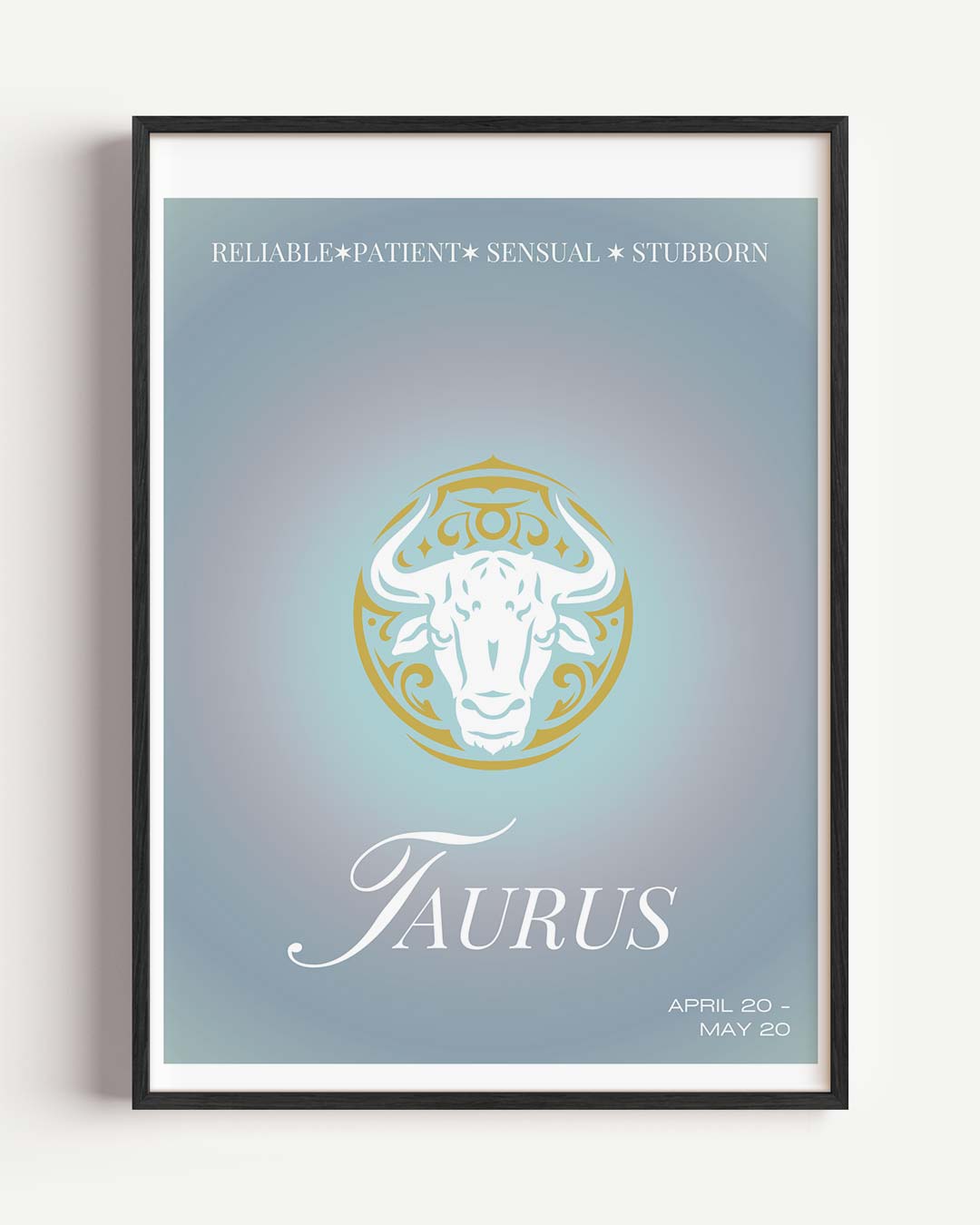 Taurus Zodiac – mindful portret poster als wanddecoratie