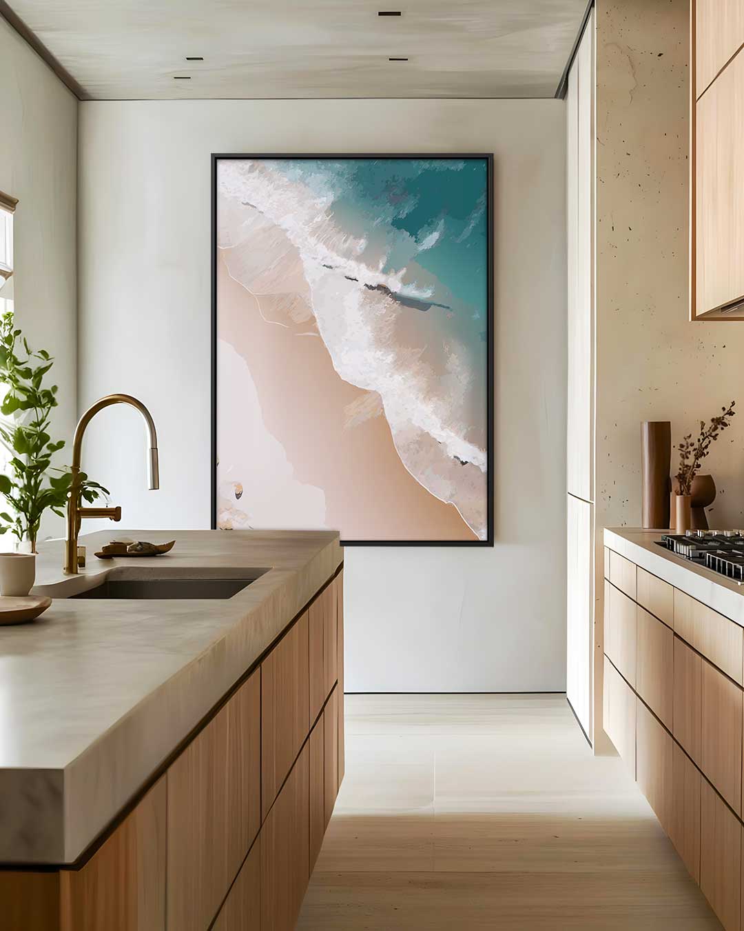 Dromerige Zeegezichten – canvas wanddecoratie in portret formaat