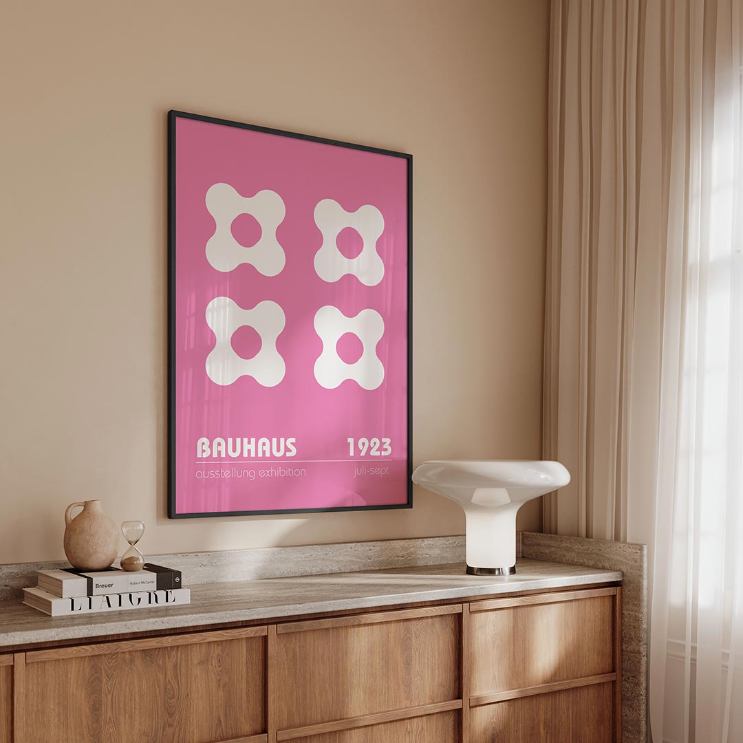 Vormen en vlakken – geometrische Bauhaus poster in staand formaat