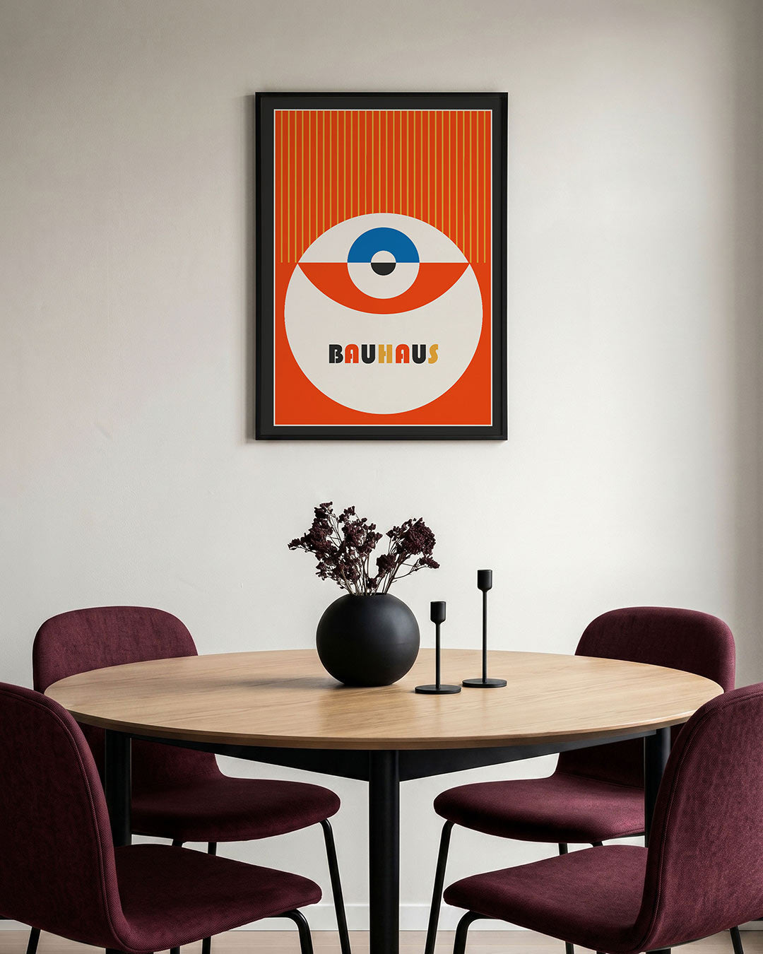 Vorm en kleur – staande Bauhaus poster voor aan de muur