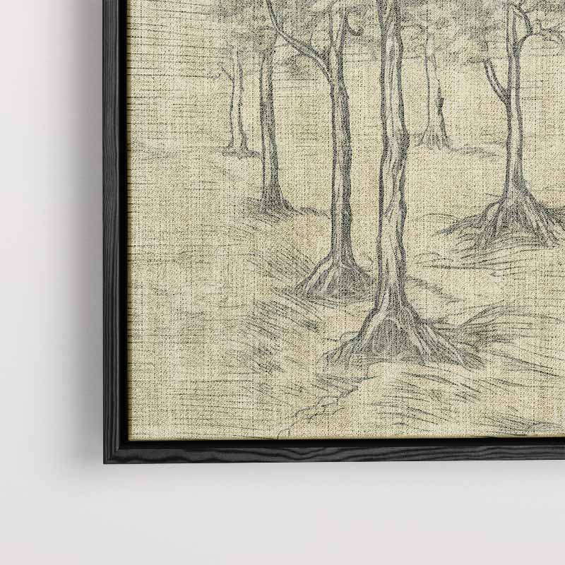 Zachte Bosimpressie – staand kunstwerk voor modern interieur