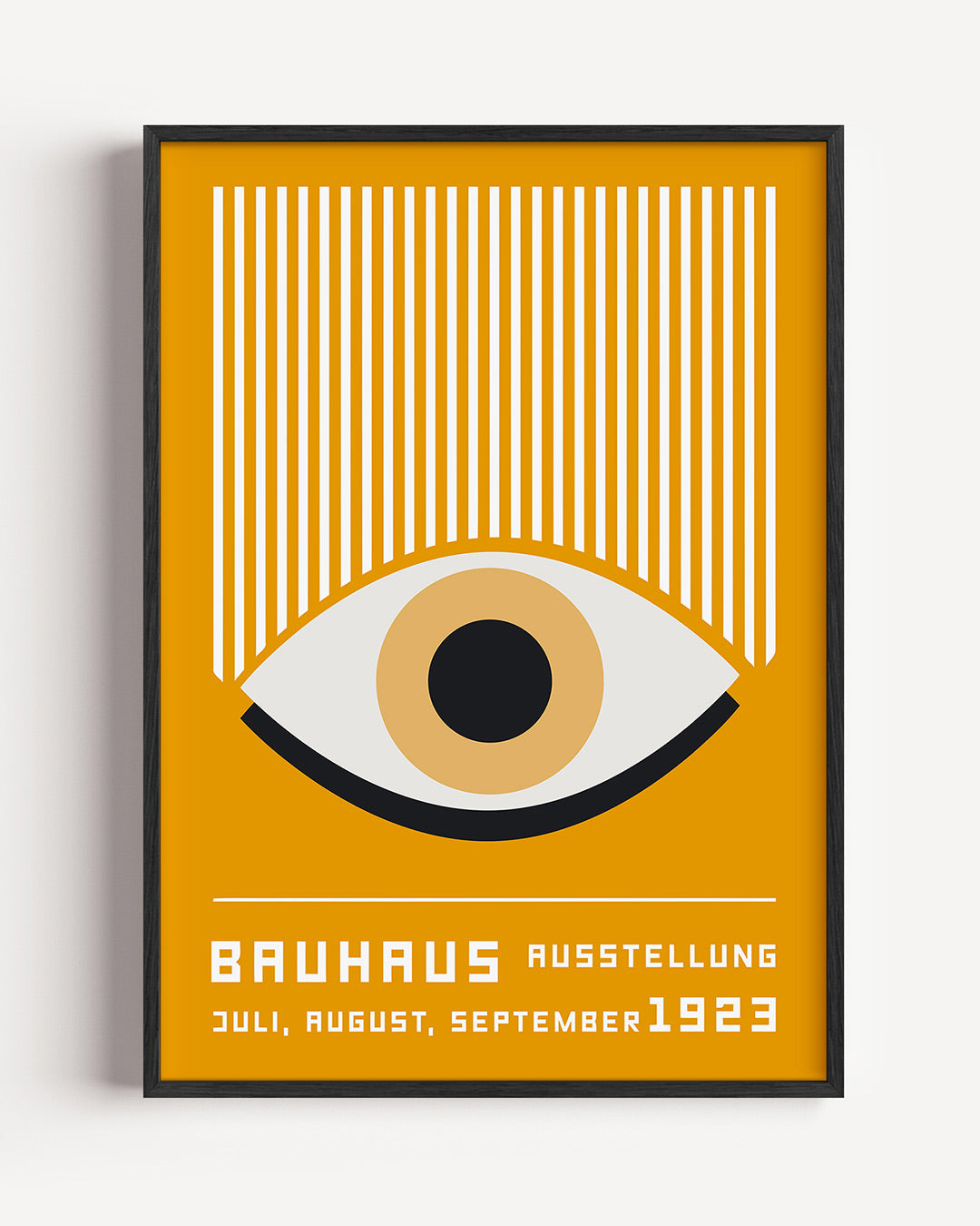 Lijnen en oog – staande Bauhaus poster als wanddecoratie