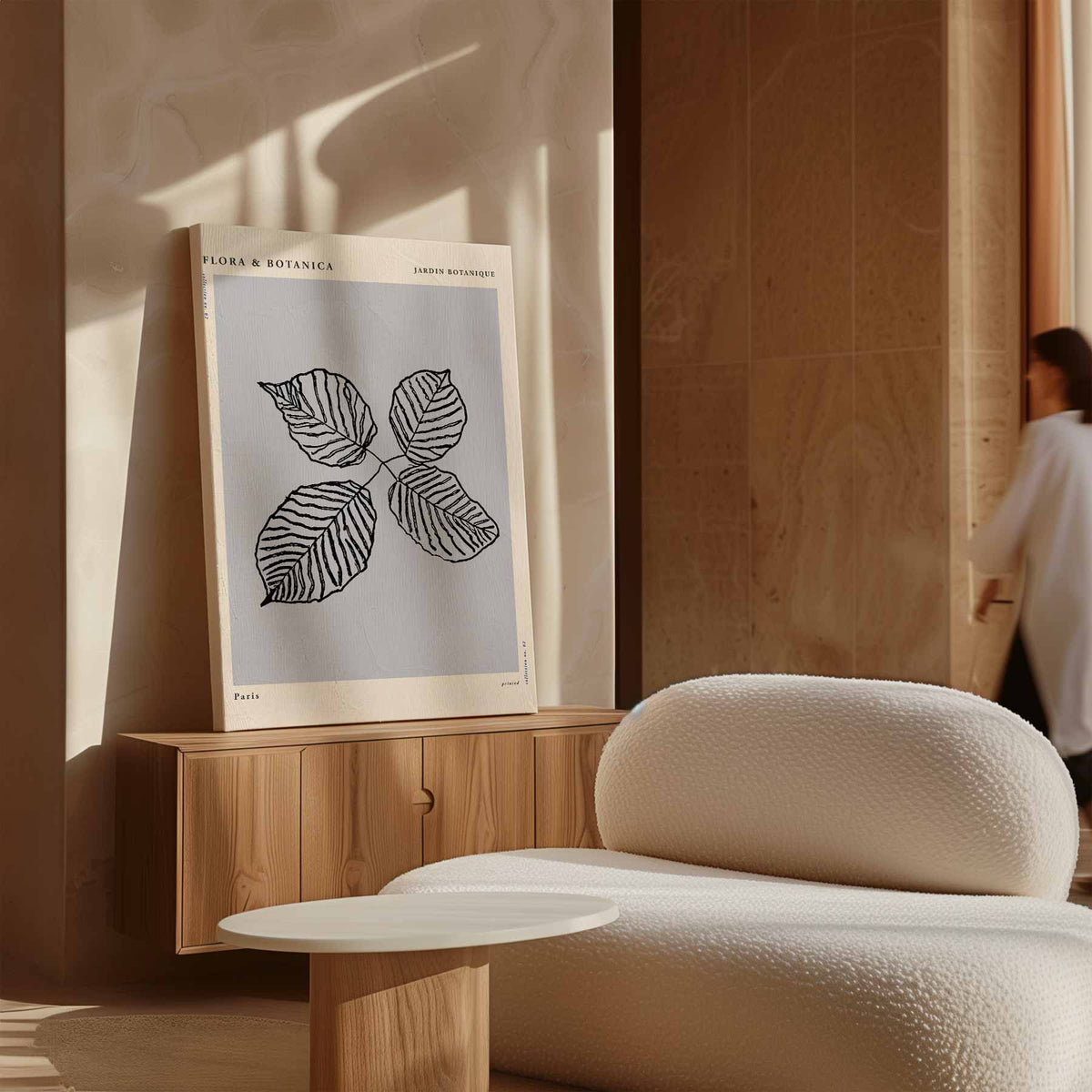 Botanische Bladeren Kunstprint – dibond wanddecoratie in staand formaat