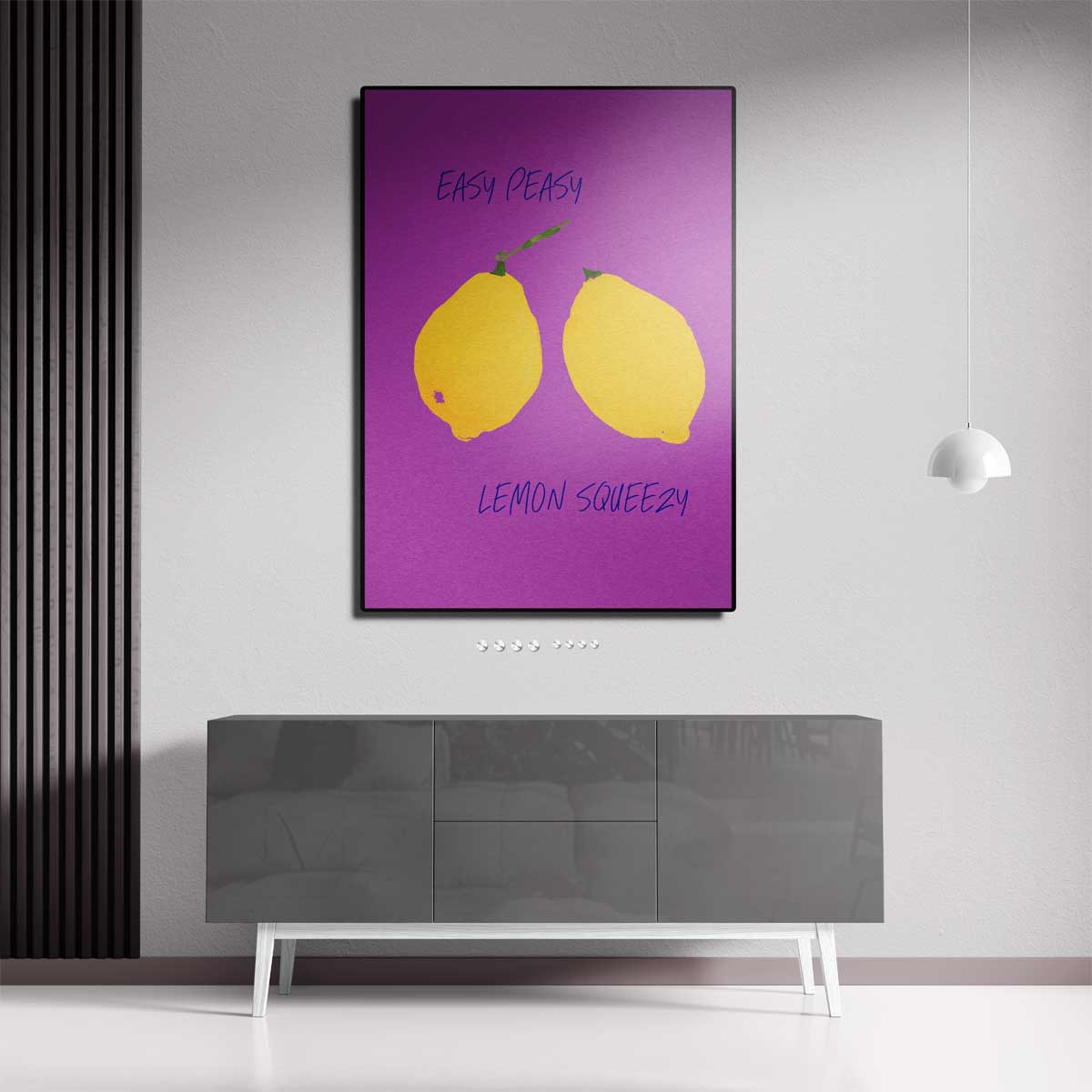 Easy Peasy Lemon Squeezy Poster – canvas kunstwerk als wanddecoratie