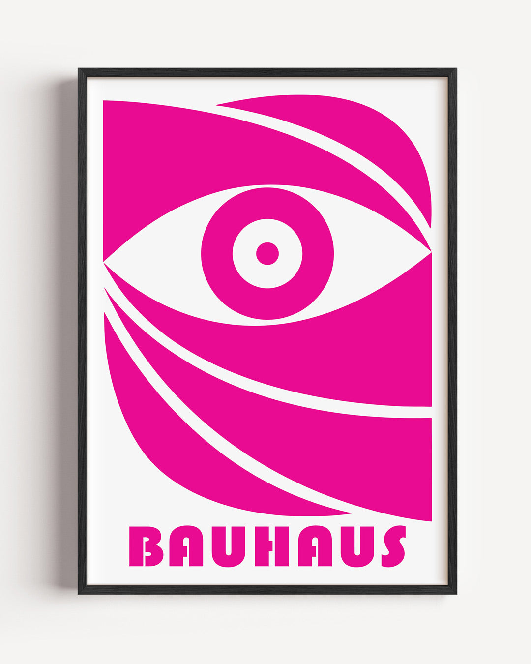 Oogvorm en lijnen – staande Bauhaus poster als wanddecoratie