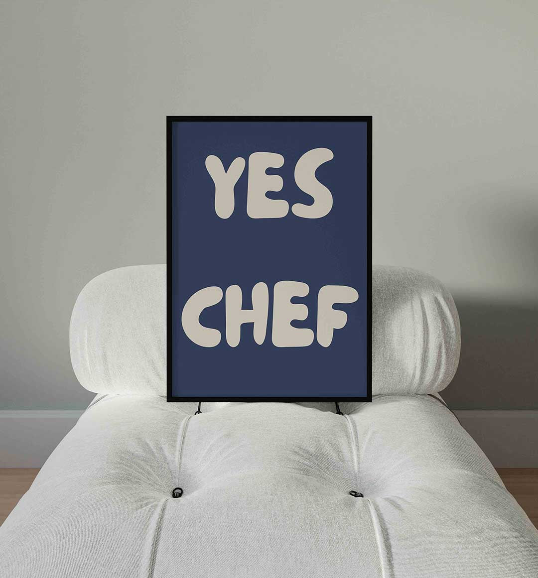 Yes chef – staande Pop Art wanddecoratie van WallArtistic
