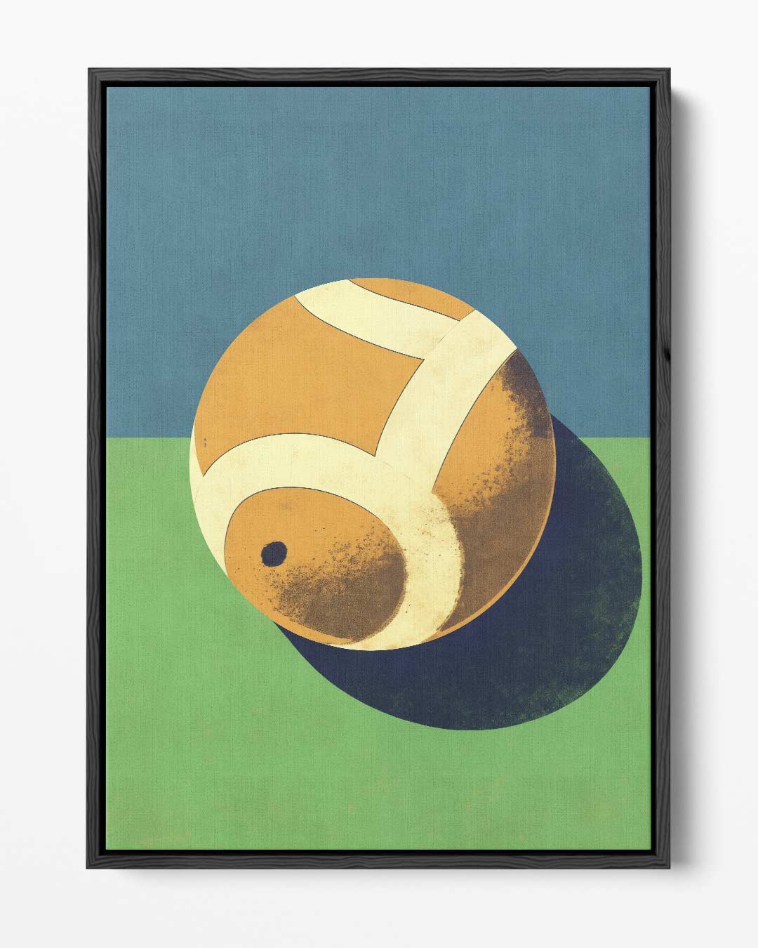 Abstracte Tennisbal – portret kunstwerk als wanddecoratie