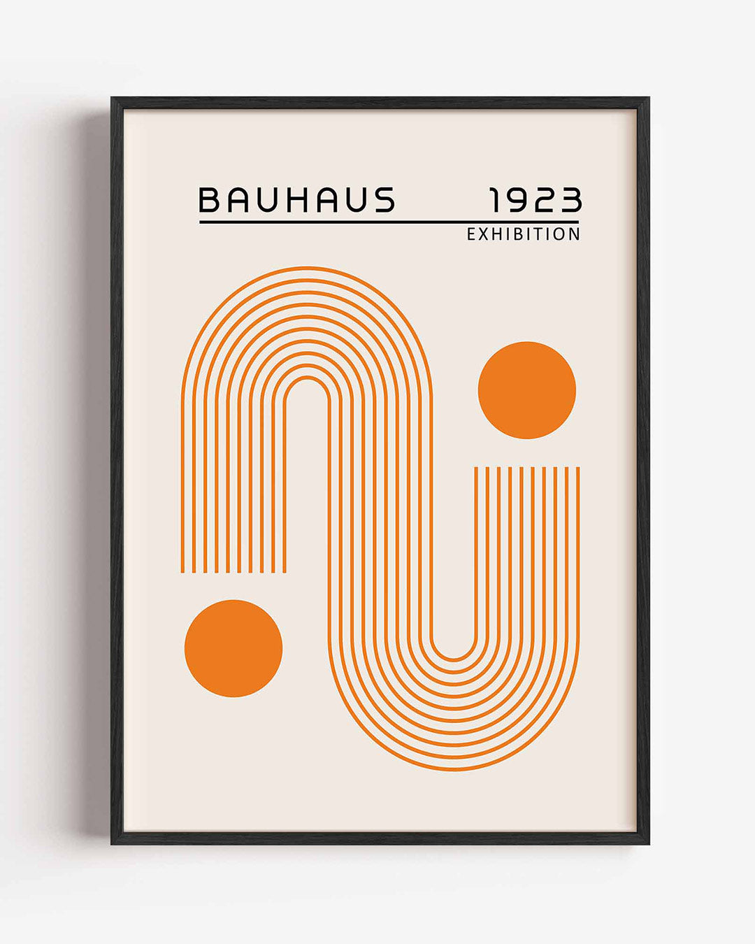 Lijnen en cirkels – staande Bauhaus poster als wanddecoratie