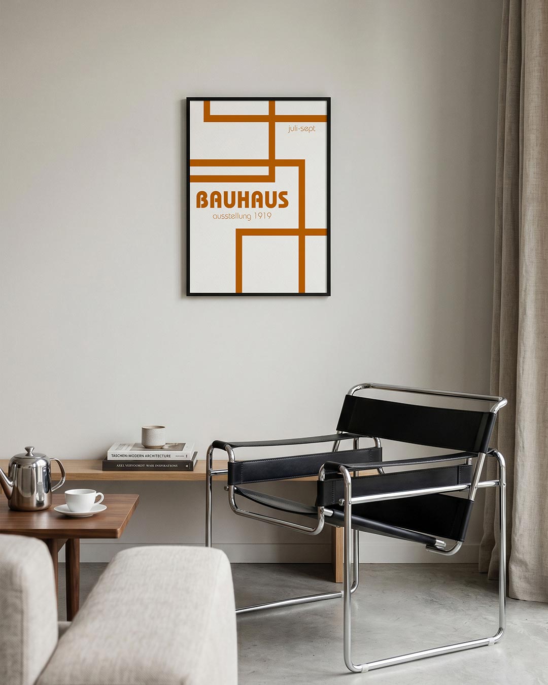 – geometrische Bauhaus poster in staand formaat