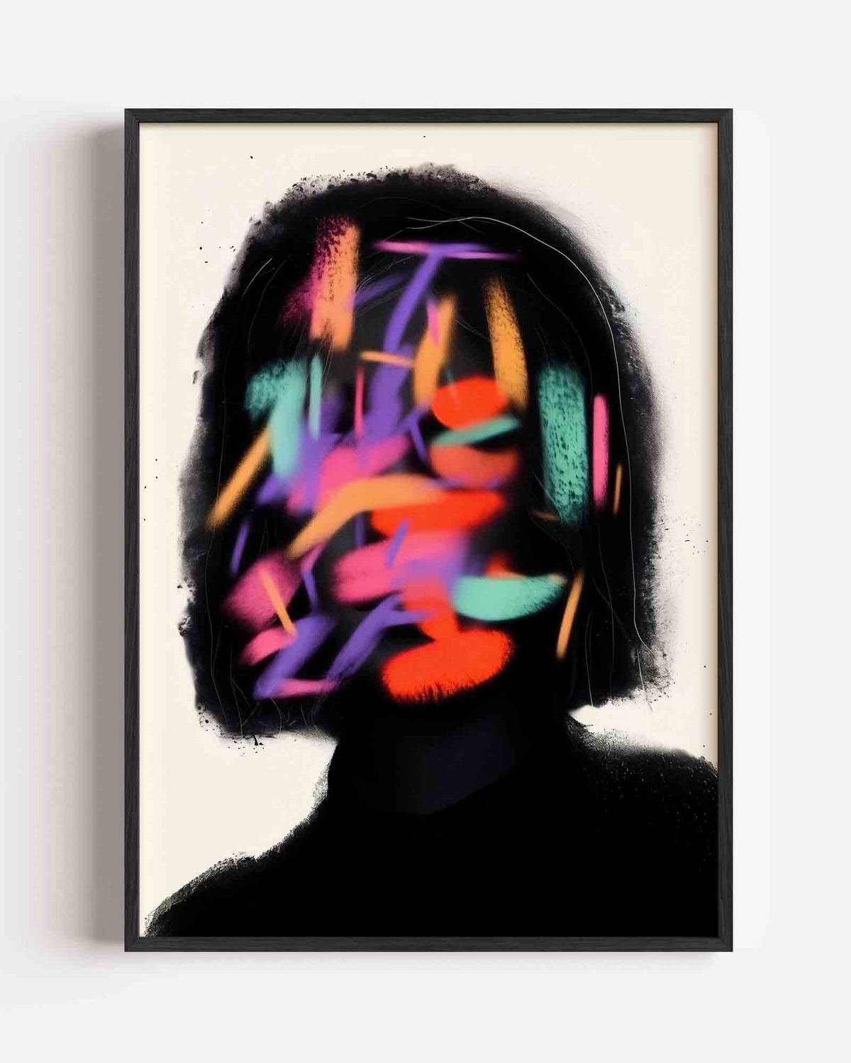 Abstracte vormen – Pop Art en Streetart portret poster als wanddecoratie