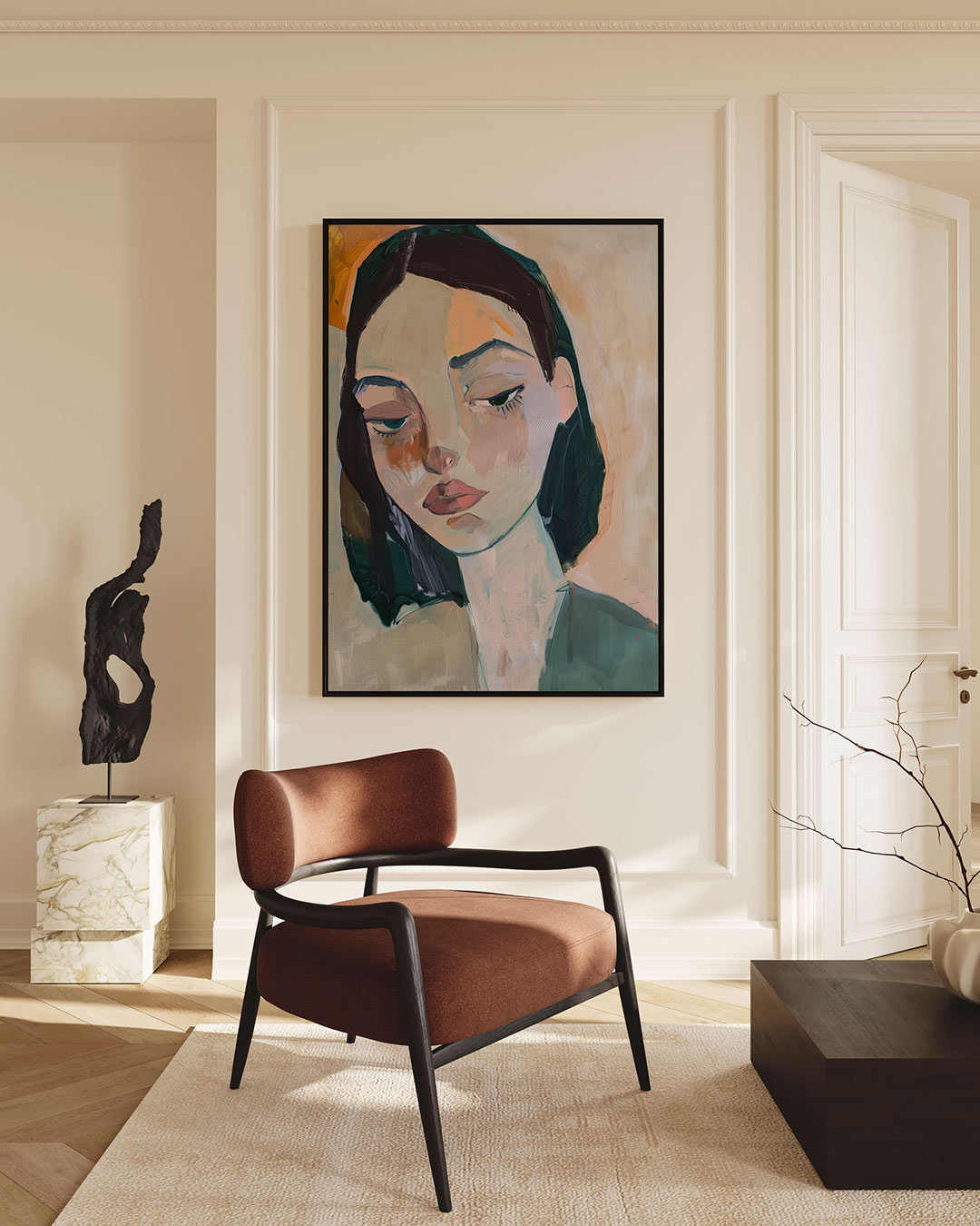 Portretstudie – Staande wanddecoratie – staande wanddecoratie