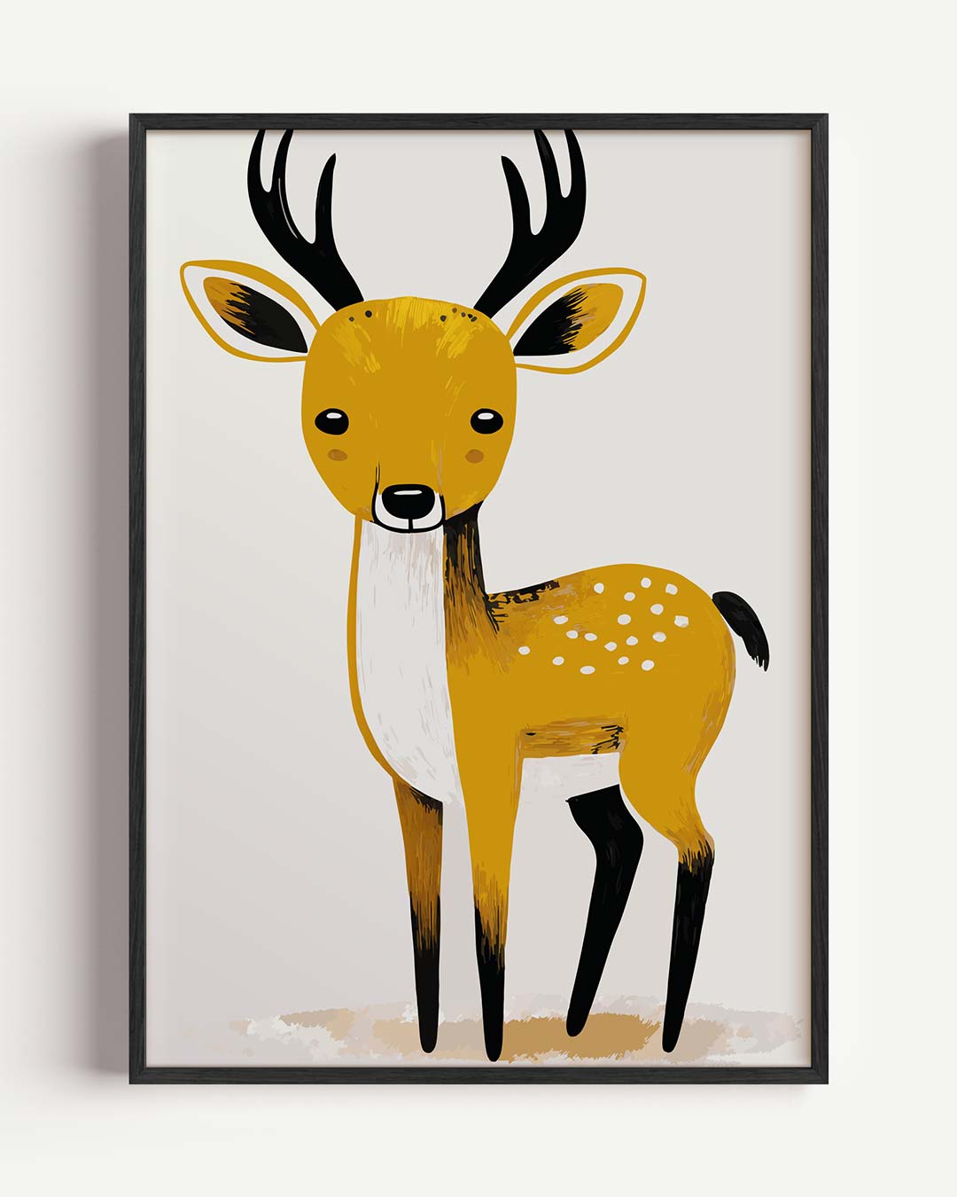Schattige Hert Poster voor Kinderkamer – kids portret poster als wanddecoratie