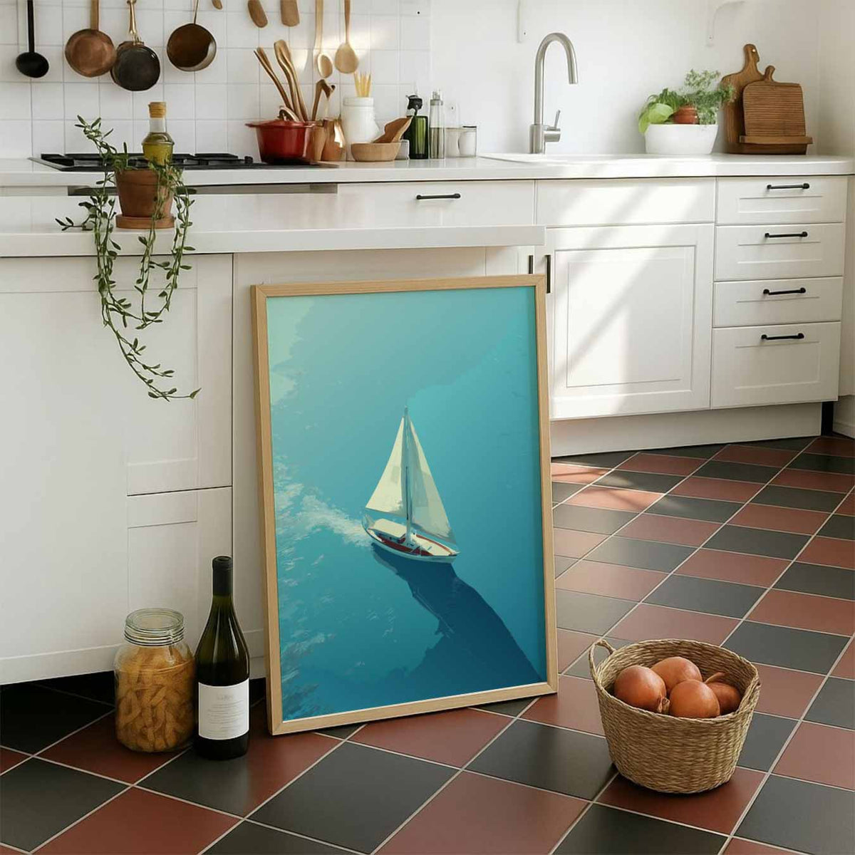 Zeilboot in de Zonsondergang – dieren portret poster, afbeelding 7