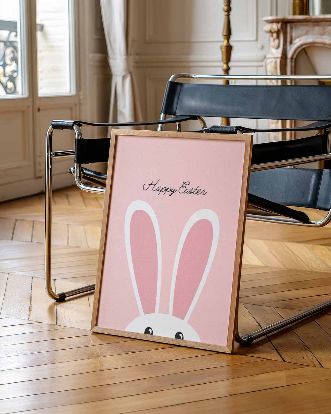 Vrolijke Paas Bunny – staande muurposter voor Pasen