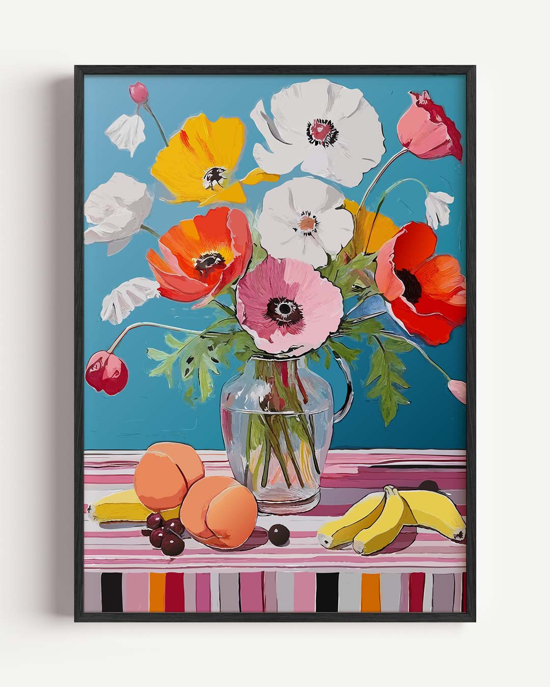 Vrolijke Bloemen en Fruit – bloemen portret poster als wanddecoratie