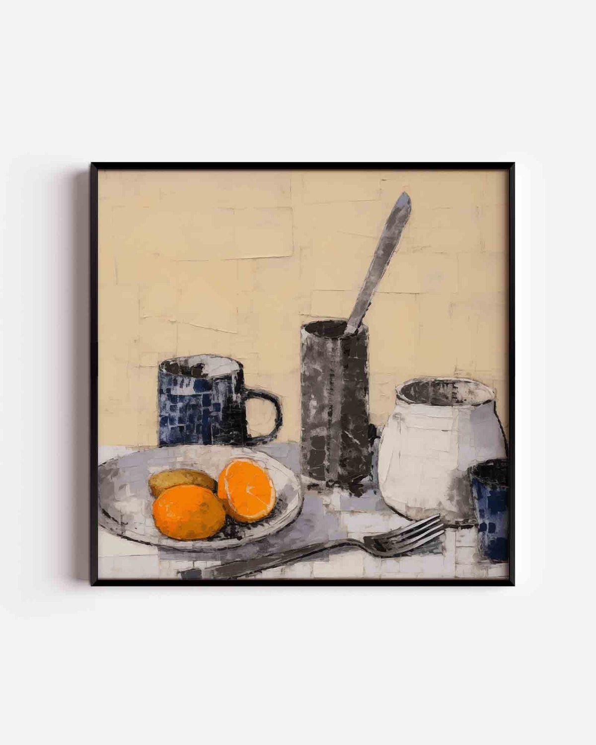 Stilleven met sinaasappels – keuken vierkante poster als wanddecoratie