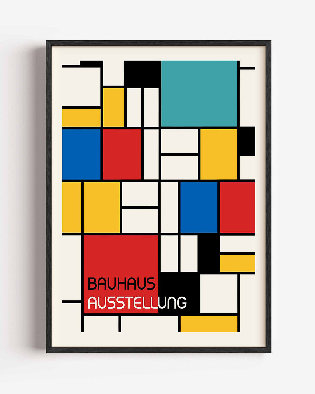 Vorm en kleurvlakken – staande Bauhaus poster als wanddecoratie