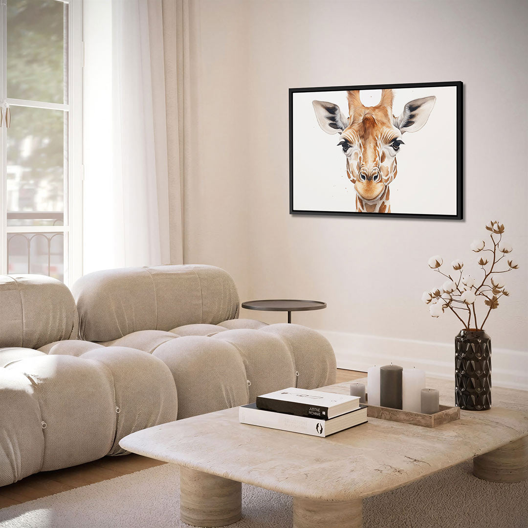 Giraffe portret – alternatieve weergave van het kunstwerk