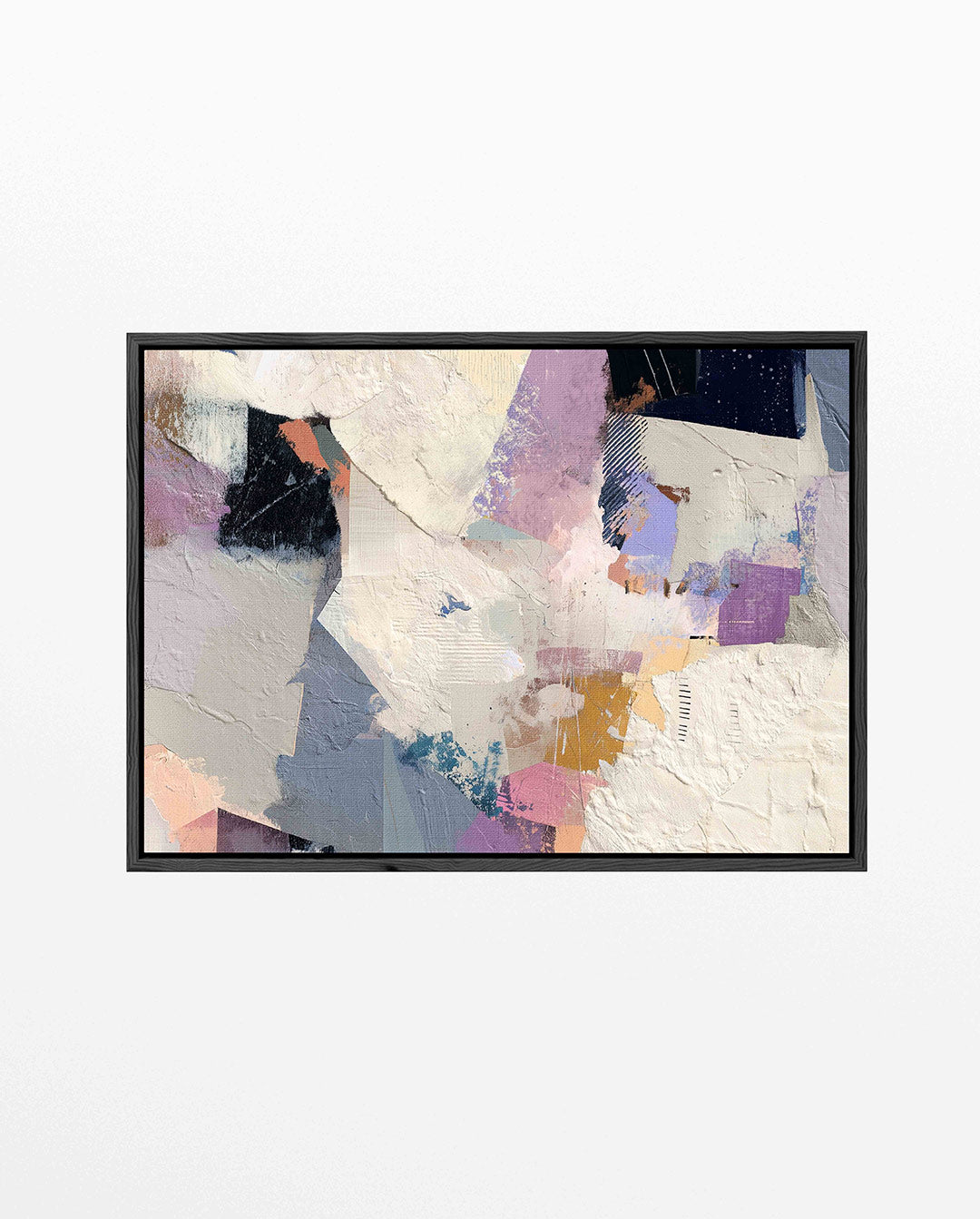 Gelaagde kleurencompositie – Gelaagde – liggend wanddecoratie kunstwerk