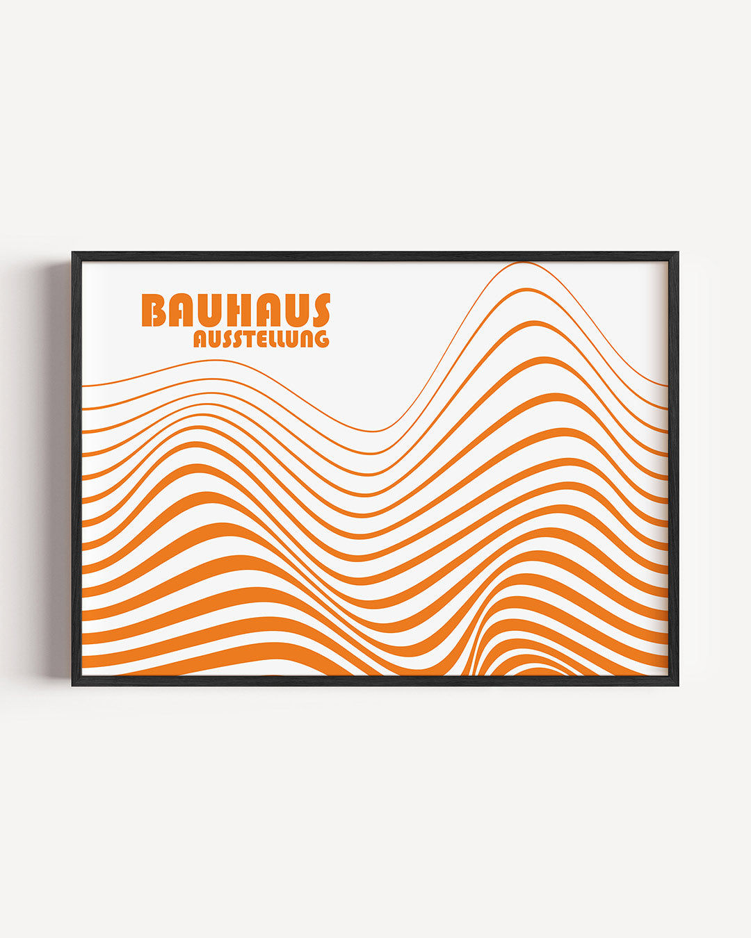 Golvend lijnenspel – liggende Bauhaus poster als wanddecoratie