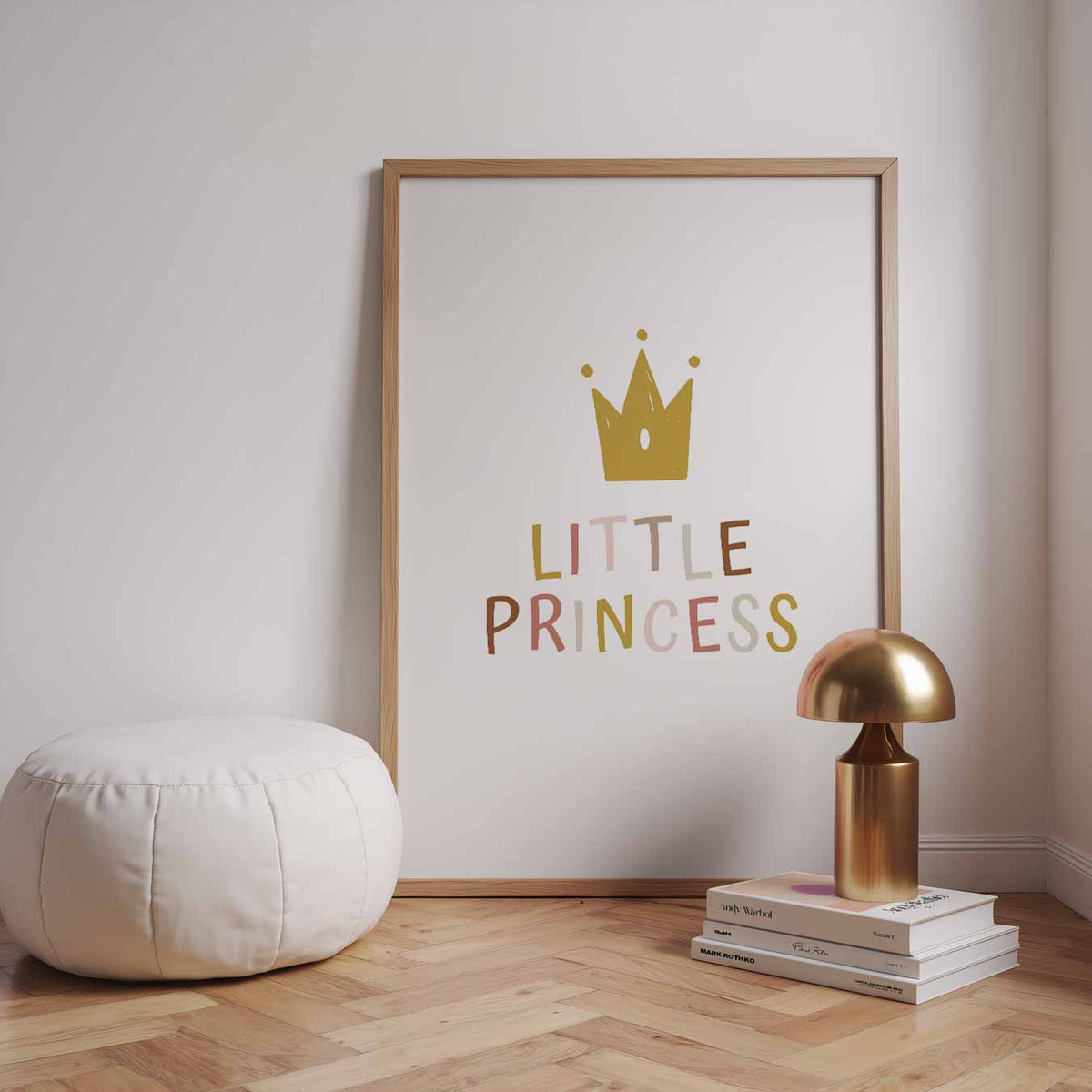 Kleine Prinses Kroon – speelse wandkunst als portret kinderposter