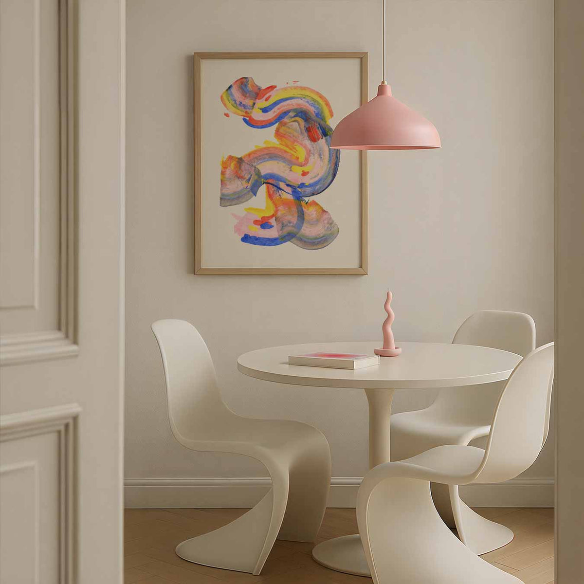 Kleurrijke Abstracte Kunstposter – Streetart wandkunst als portret poster