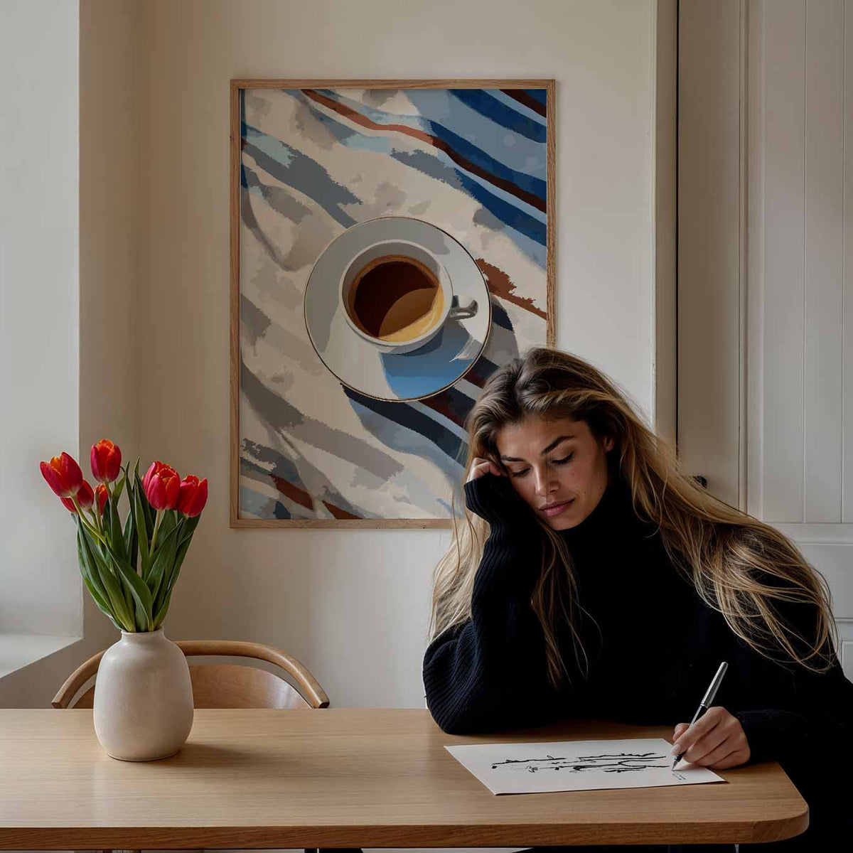 Koffie en Kunst Vibes – keuken portret poster, afbeelding 7