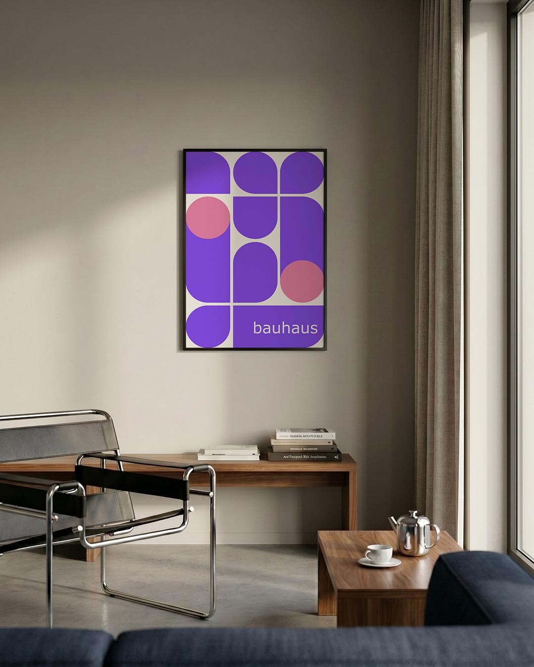 – staande Bauhaus poster voor aan de muur