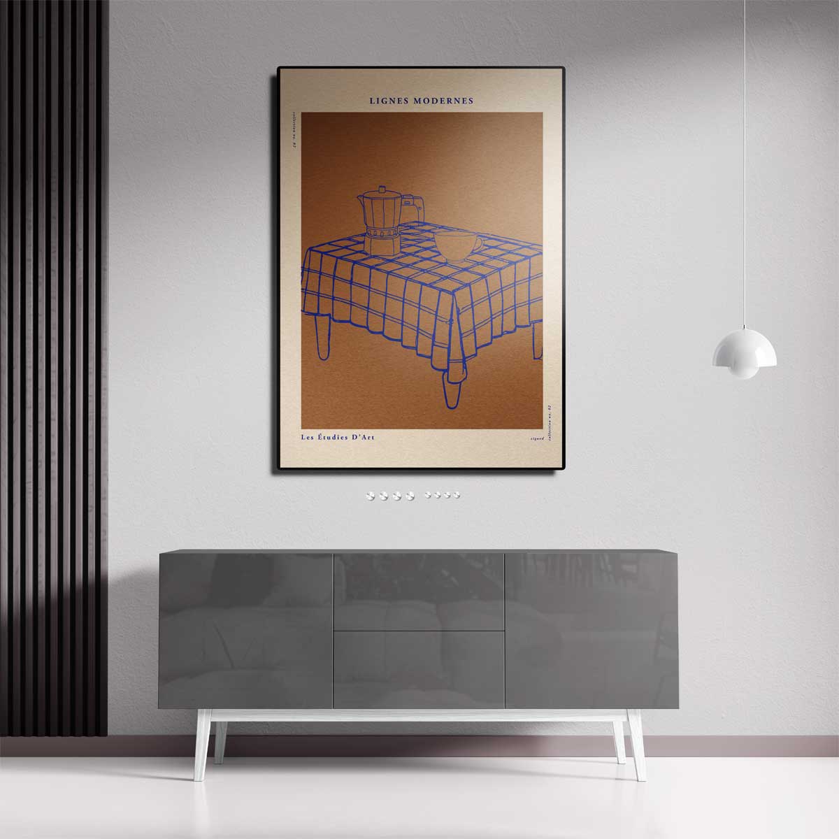 Moderne Lijnen Stilleven – canvas kunstwerk als wanddecoratie