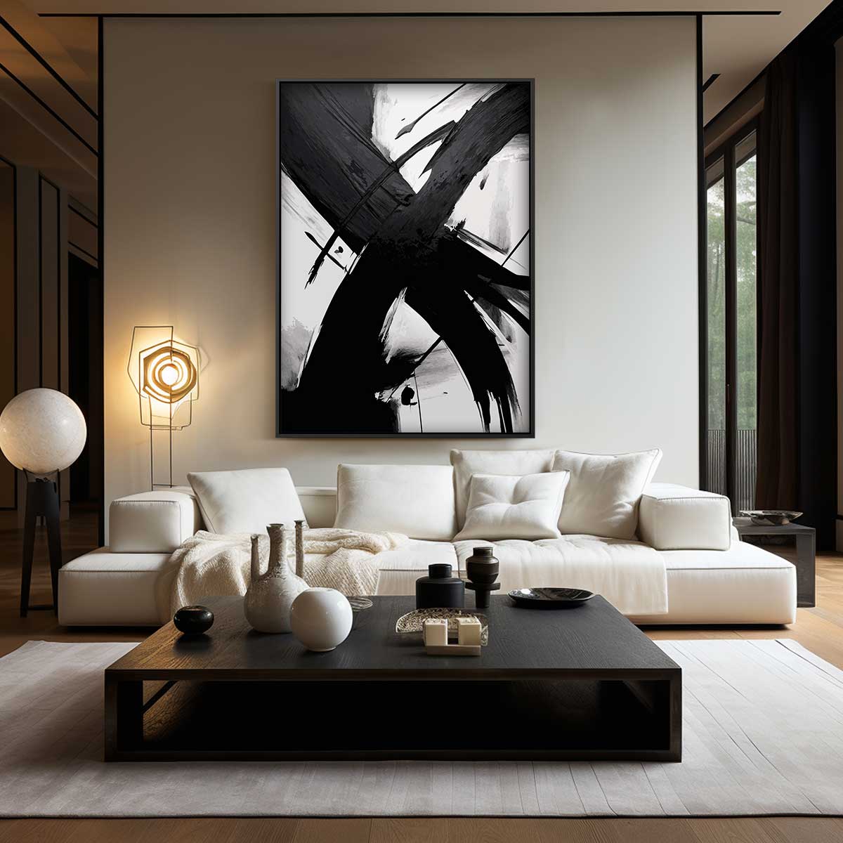 Dynamische Streken – modern portret kunstwerk van WallArtistic