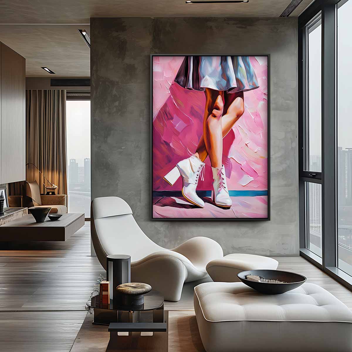 Stijlvolle Stedenwandeling – staande wandkunst voor woonkamer of interieur