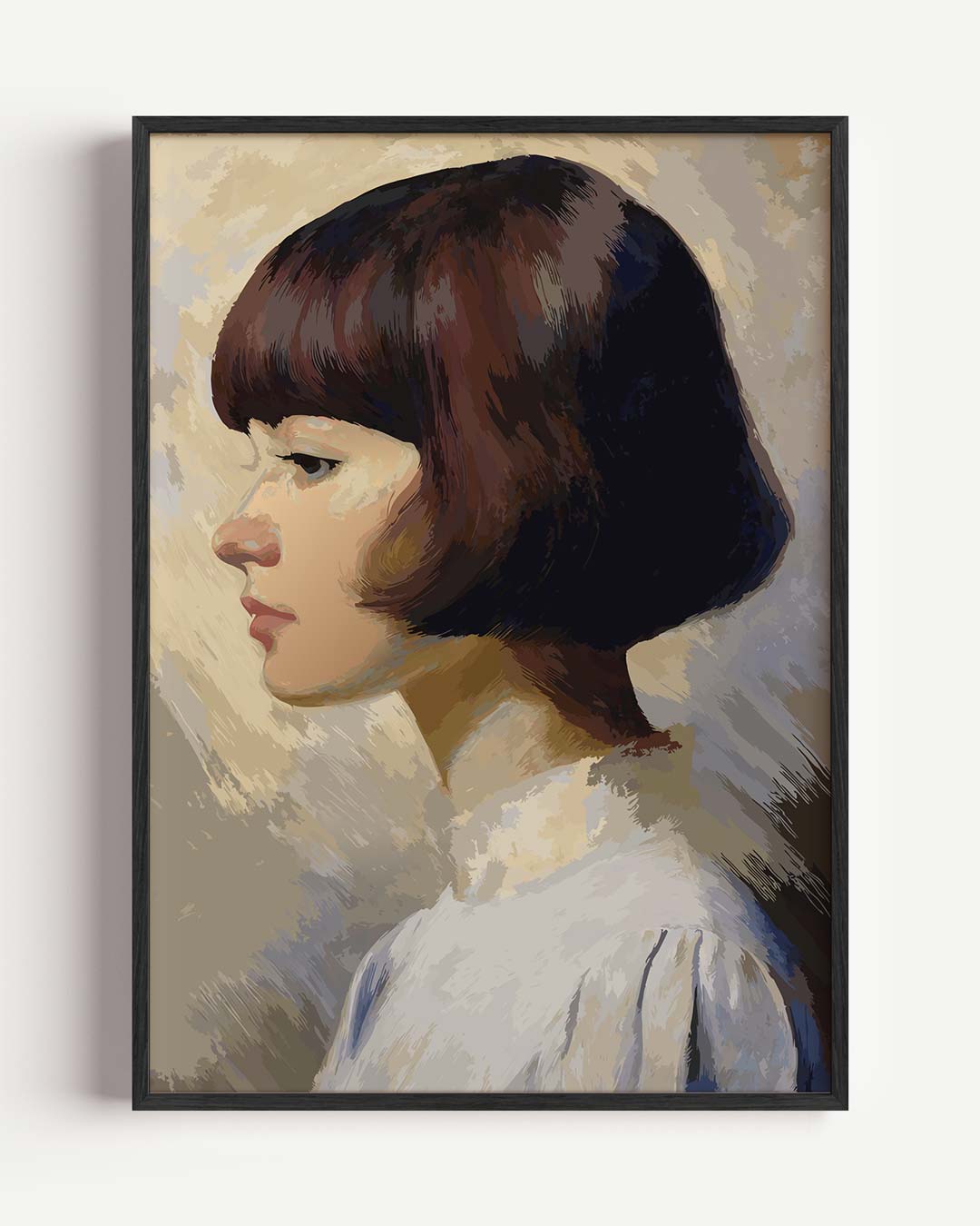 Vintage Vrouwelijk Portret – paas portret poster als wanddecoratie