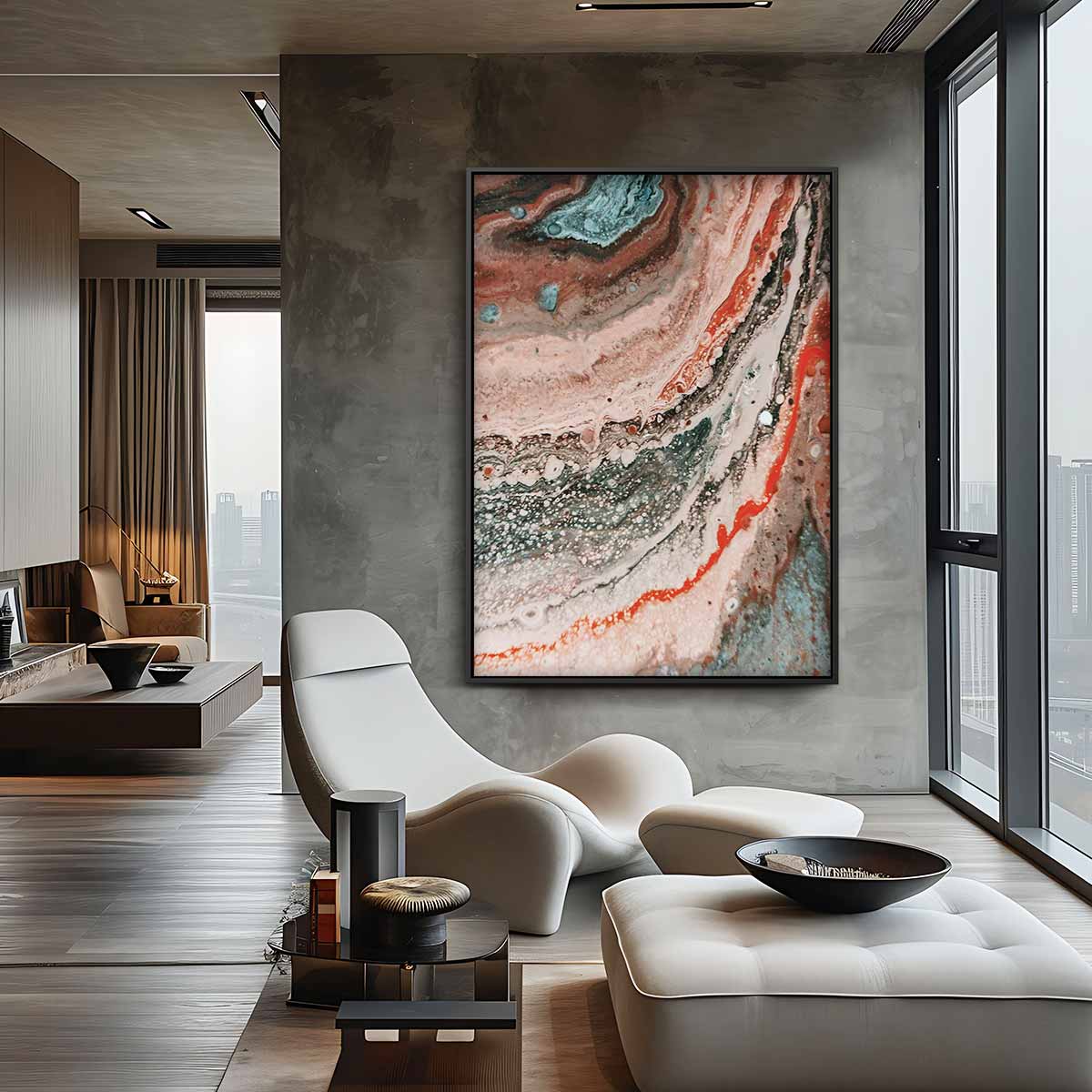 Kleurrijke Whirlpool – dibond wanddecoratie in staand formaat