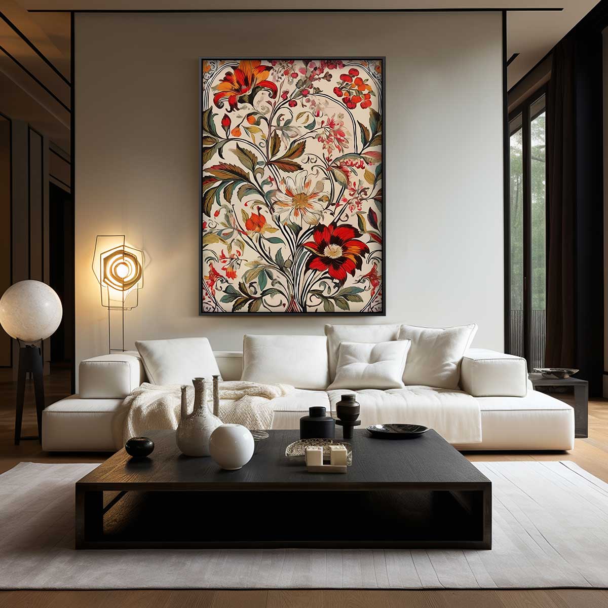 Bloemenpracht op Canvas – modern portret kunstwerk van WallArtistic